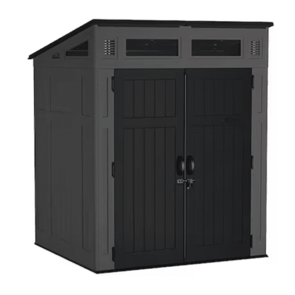 Oaxaca Hardware 6-ft x 5-ft Black Lean-to Resin Storage Shed (Floor Included)